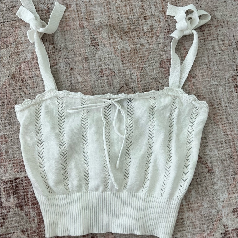 White Crop top